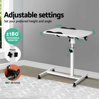 $47.48 • Buy Mobile Adjustable Desk Laptop Computer Stand Over Bed Bedside Table Notebook