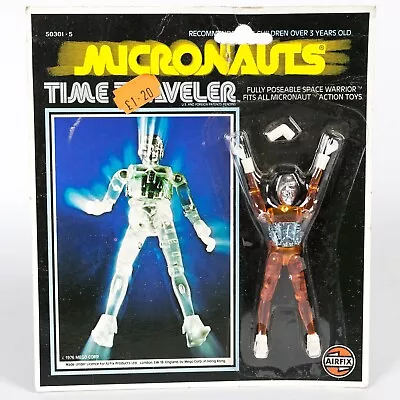 MOC Vintage 1976 Mego Airfix Microman Micronauts - Time Traveler Figure Orange • £250