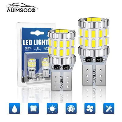 2X T10 LED License Plate Light Bulbs 6000K Cold White White 168 2825 194 W5W • $14.99