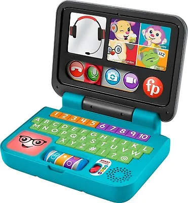 Fisher-Price Laugh & Learn Let's Connect Laptop Electronic Toy With Lights New A • $22.99