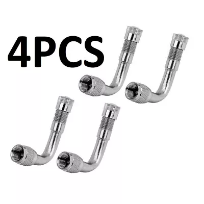 4 Packs Air Tire Valve Extension 90° Angle Adaptor Motorcycle Car Stem Extender • $7.34