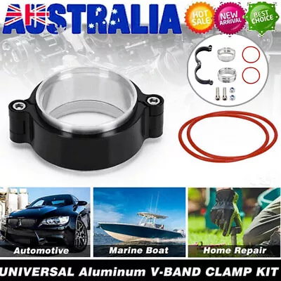 3  76mm V-Band Vband Clamp Aluminum Clamp Flange Exhaust Pipe Tailpipe Clamp • $28.07