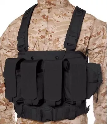 BlackHawk 55CO00BK Black Commando Rugged 1000 Denier Nylon Chest Harness • $133.80