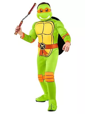 Rubies Boys Teenage Mutant Ninja Turtles Michelangelo Muscle Costume L (10-12) • $36.99