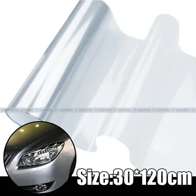 12 X48  Clear Headlight Taillight Fog Light Tint Film Cover Vinyl Overlays Wrap • $13.40