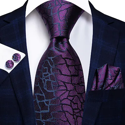 Mens 100 Silk Ties Blue Red Black Gold Solid Paisley Striped Men Tie Necktie Set • $11.99
