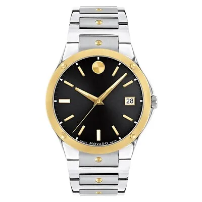 New Movado SE Two-Tone Stainless Steel Bracelet Mens Watch 0607596 • $827.69