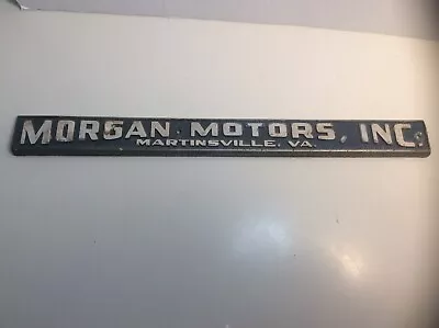 Morgan Motors Inc. Martinsville VA Volkswagen Dealership Plaque Tag • $40
