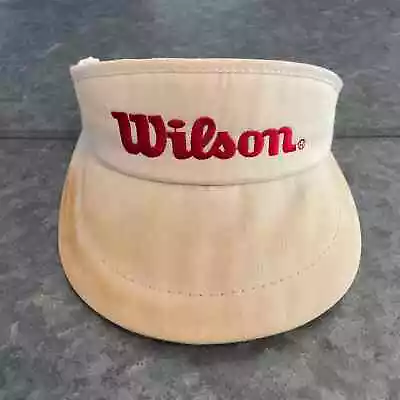 Vintage Wilson USA Union Made Visor Sun Hat Tennis Green Under Brim 80s Retro • $30