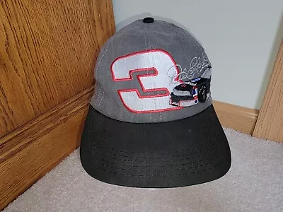 Vintage NASCAR Dale Earnhardt Sr. #3 GM Goodwrench Car Gray & Black Snapback Hat • $19.99