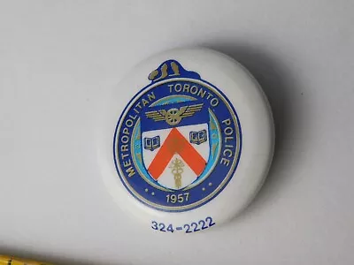 Metropolitan Toronto Police Button Pinback Advertising Crest Logo Beaver Vintage • $5.90