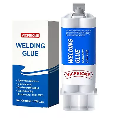 Metal Glue 1.76 OZ Metal Epoxy Glue 2 Part Heavy Duty Cold Welding Glue For... • $16.17