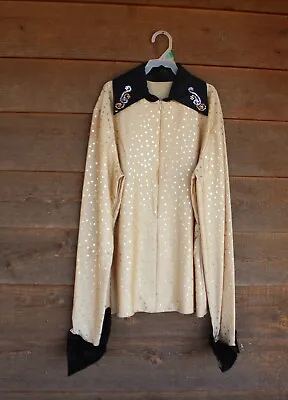 Black And Beige/tan With Bling Youth XL Or Ladies S/M Show/rail Shirt • $50