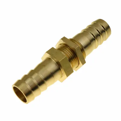 Brass Bulkhead Barb Bulkhead Fitting For Hose ID 10mm(3/8 ) • $6.99