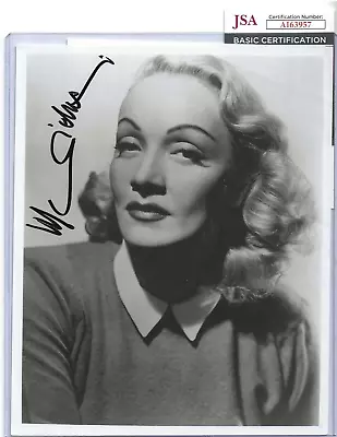 Marlene Dietrich Autographed 8x10 Photo Hollywood Movie Actress JSA COA • $135.99