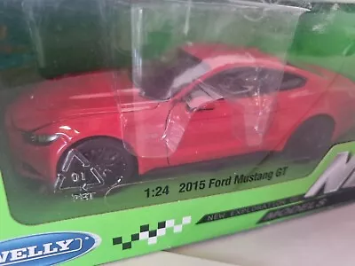 1/24 Welly Nex Models  2015 Ford Mustang Gt Red   Old Stock • $19.99