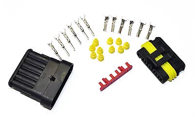 Superseal Amp Tyco Waterproof Electrical Connector Kit 1 2 3 4 5 6 Way Pin Plug • £2.19