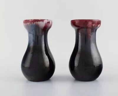 Michael Andersen Denmark. Two Vases In Glazed Ceramics. 1950's • $250