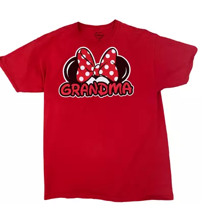 Disney Womens Size XL Red Grandma Minnie Mouse Red Short Sleeve Graphic T-Shirt • $9.99