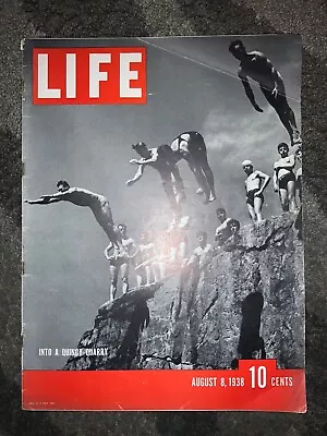 Life Magazine August 8 1938 Jazz Swing Louis Armstrong  Suicide Jewish Refugee • £17.95