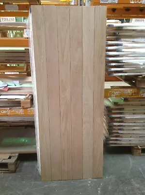 Ledged Door - Internal V Groove Door -Veneered Oak - 2'6  X 6'6  (402 - 403) • £110