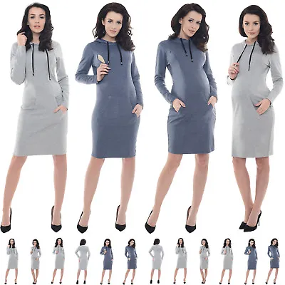 Purpless Maternity Pregnancy Nursing Breastfeeding Top Dress With Pocket B6211 • £7.99