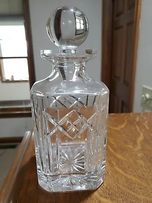 Lenox  Decanter Criss Cross & Vertical Cut Heavy Art Deco W Stopper Vintage  • $24.99