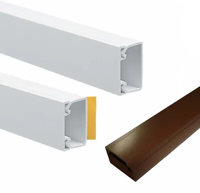 Self Adhesive PVC Plastic Electrical Mini Trunking Cable Tidy Supplied By Metre • £9.49