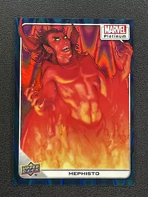 2023 Upper Deck Marvel Platinum Mephisto Teal Wave /799 R1D • $1