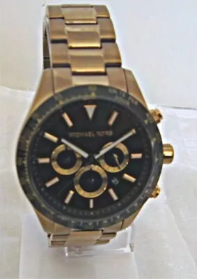 Michael Kors Men's Layton Antique Gold-Tone Chronograph Watch  - MK8783 • $149.50