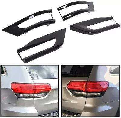 Gloss Black Tail Light Trim Bezel Kit Replacement For 14-20 Jeep Grand Cherokee • $37.99