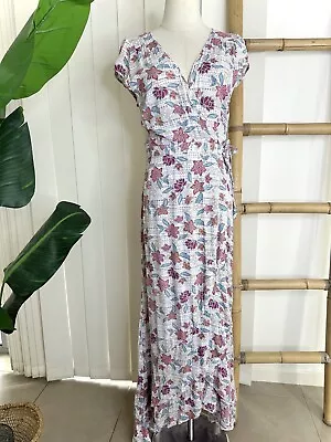 Tigerlily Floral Print Wrap Maxi Dress Women’s Size 10  • $49