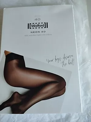$24.82 • Buy Wolford Neon 40 Semi-Sheer Tights Pantyhose Gloss Cosmetic L New Perfects 