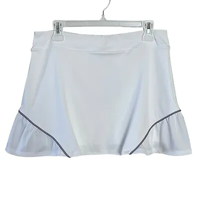 L'OEUF POCHE Women's Size XL White Tennis Pull-On Elastic Waist Skort USA NWT • $59.01