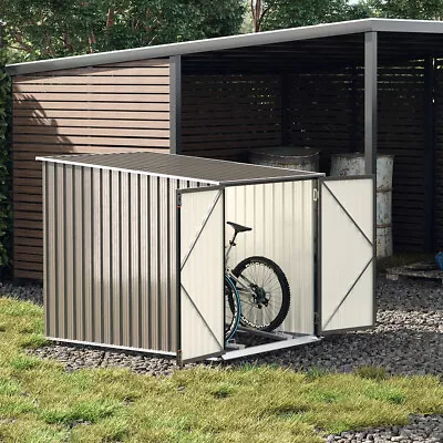 Lockable Outdoor Garden Bicycle Metal Shed Bike Tool Storage House W/ 2 BikeLane • £269.95