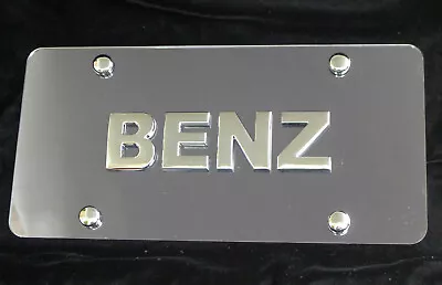 Mercedes Benz Chrome Emblem Badge Smoky Mirror License Plate Gray Tag • $36