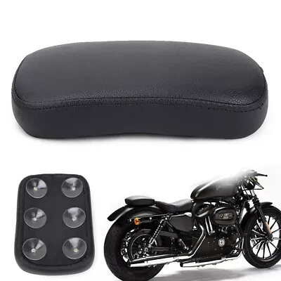 Leather Motorcycle Rear Pillion Passenger Seat Pad 6 Suction Cups Fit For Harley • $16.87