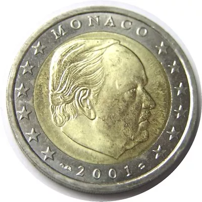 Elf Monaco 2 Euro 2001  Prince Rainier III • $14