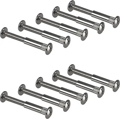 M6 Connector Bolts Screws Kitchen Bedroom Cabinet Cupboard Furniture Of 10 Pcs • £3.79