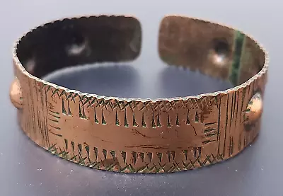 Vintage Native American Solid Copper Cuff Men Bracelet • $65