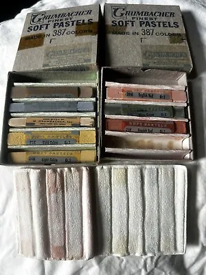 Vintage Grumbacher 8 Assorted Soft Pastels As Shown - Please See The Pictures • $39.99