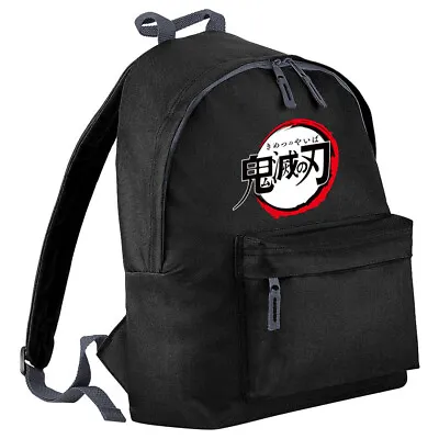 Anime Demon Slayer Logo Japanese School Work Backpack Bag For Adults Teens Kids • £19.99