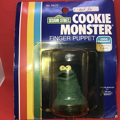 Sealed 1980 Sesame Street Cookie Monster Finger Puppet  • £20