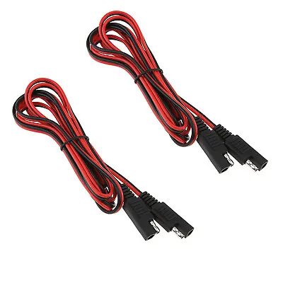 $16.99 • Buy 2x 2m SAE Terminal Battery Power Cord Cable Tender Harness Wire Extension