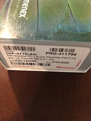 Phenomenex BioZen 1.6 µm Peptide PS-C18 150 X 2.1 Mm LC Column Brand New • $350