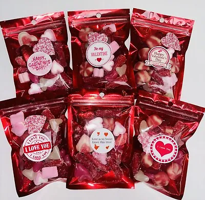 Galentines Valentines Day Filled Pick N Mix Sweet Treat Pouch Love Heart 100g • £3.99