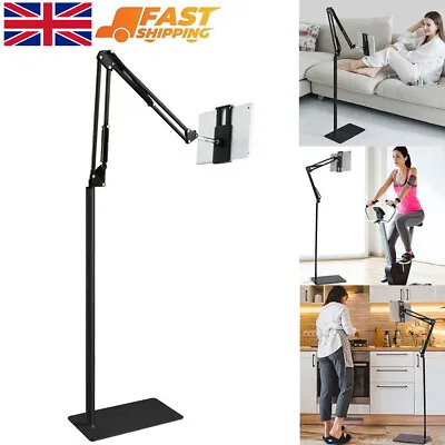 Universal 360° Adjustable Floor Stand Holder For IPhone IPad Tablet 4 ~12.9  UK • £13.95