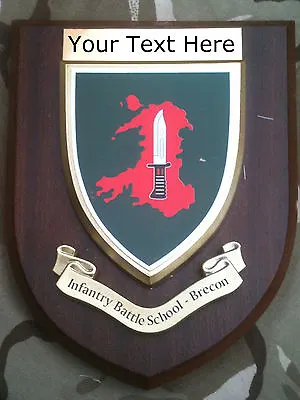 Infantry Battle School Brecon Personalised Military Wall Plaque UK Made For MOD • £26.99