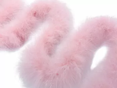 2 Yards - Baby Pink Turkey Medium Weight Marabou Feather Boa 25 Gram Craft Party • $12.53
