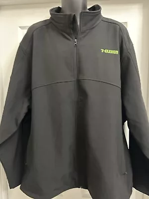 7-Eleven 7-11 Black Fleece-Lined Softshell Jacket Employee Uniform 3XL • $19.99